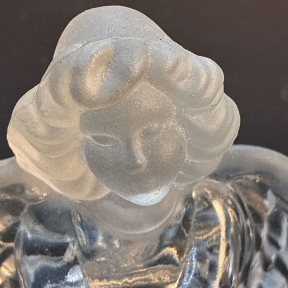 Fenton Glass Angel Figurine w Topaz November Birthday Stone - Picture 3 of 7